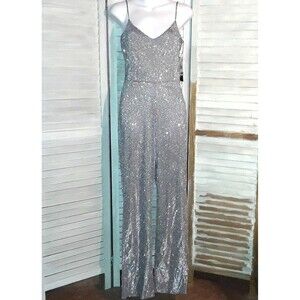 Vtg Bebe Women's Jumper Size Small V Neck Lightweight Rhinestone Stretch Strap